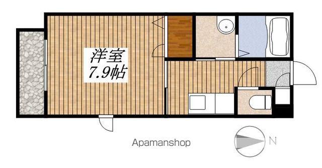 ウィンドミル(1K/1階)の間取り写真