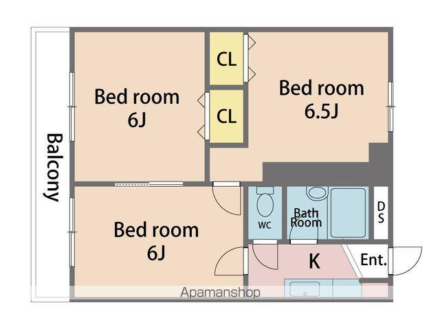ワークマンション(3K/1階)の間取り写真