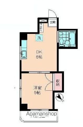 メゾン丸十(1DK/8階)の間取り写真