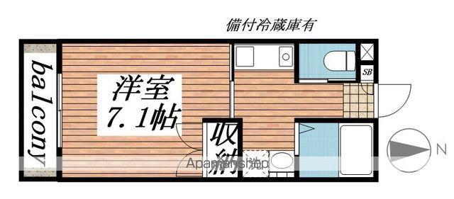 キチーム津田沼 ANNEX(1K/2階)の間取り写真