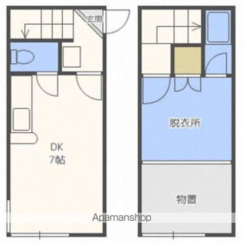 サンテラス麻生(1DK/1階)の間取り写真