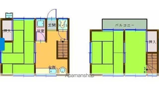伊予鉄道郡中線 土居田駅 徒歩13分 2階建 築44年(3K)の間取り写真