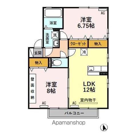 リビングタウン長良(2LDK/2階)の間取り写真