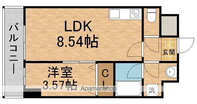 ナインレジデンス(1LDK/7階)の間取り写真