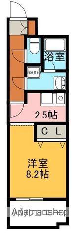 ヒルサイド露越(1K/3階)の間取り写真