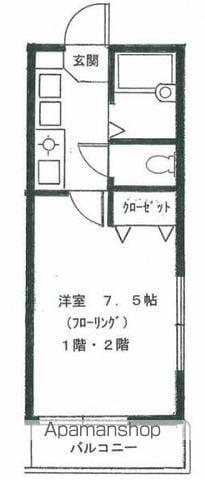 メーハン高谷(1K/1階)の間取り写真