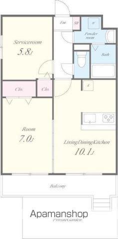 アトリオ石神井公園(1SLDK/3階)の間取り写真