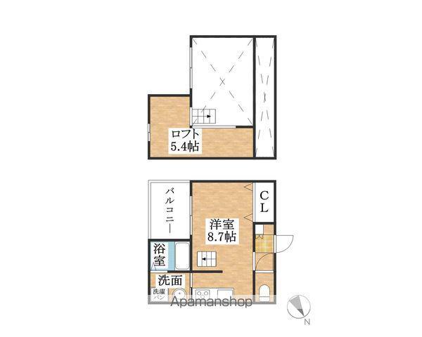 LUCK(ワンルーム/1階)の間取り写真