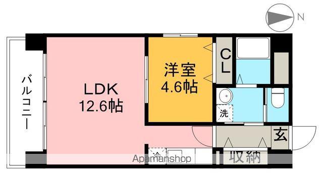 ドマーニ葛島(1LDK/5階)の間取り写真
