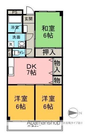 リンピア2000寿(2LDK/3階)の間取り写真
