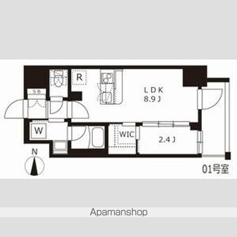 ハーモニーレジデンス名古屋 イースト(1LDK/9階)の間取り写真