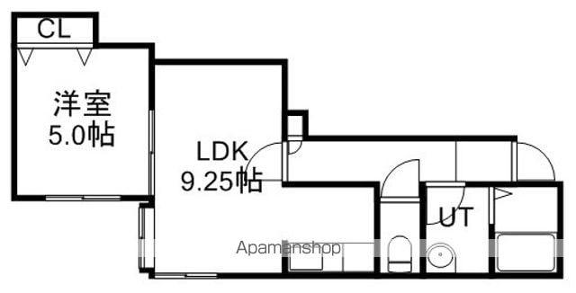 ビーブルー(1LDK/1階)の間取り写真