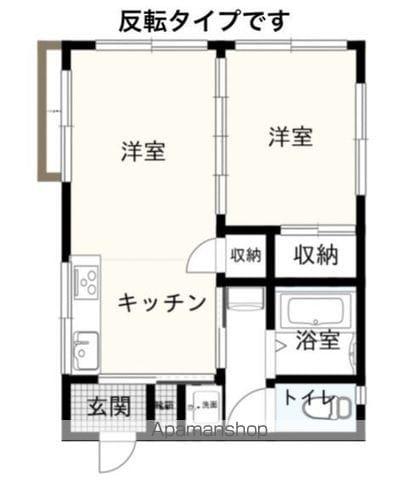 ユナイテッド金池プレイス(1LDK/3階)の間取り写真