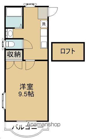 ホワイトキャッスル遠見塚14番館(1K/1階)の間取り写真