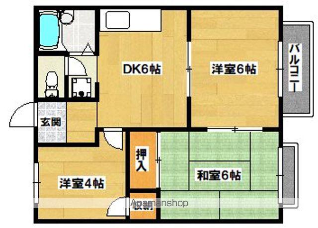 メゾン楠(3DK/2階)の間取り写真