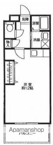 アパートメントFUSSAGE(ワンルーム/2階)の間取り写真
