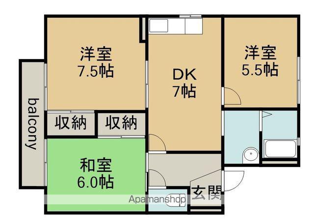 サンライツ伊藤(3DK/2階)の間取り写真