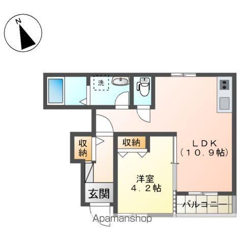 メゾン・ド・フォンテーヌ(1LDK/1階)の間取り写真
