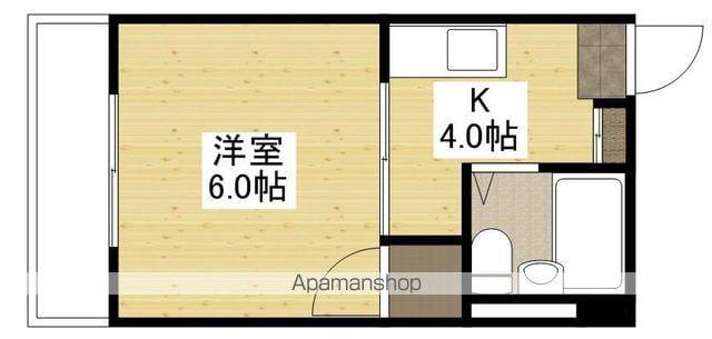 粟屋ビル(1K/2階)の間取り写真