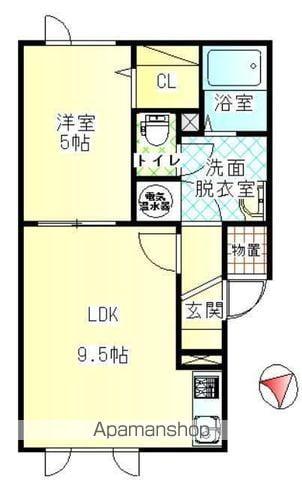 ETERNAL(1LDK/2階)の間取り写真