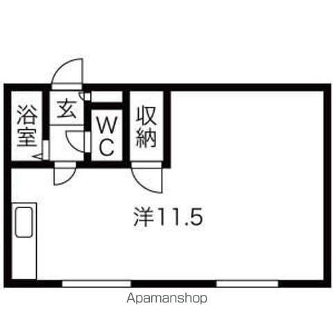 五輪通レジデンス(ワンルーム/4階)の間取り写真