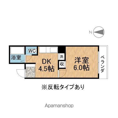 えちぜん鉄道三国線 福大前西福井駅 徒歩15分 3階建 築30年(1DK/1階)の間取り写真