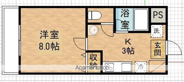 レジデンス田町(1K/2階)の間取り写真