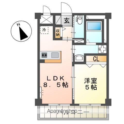 HALEKULANI(1LDK/2階)の間取り写真