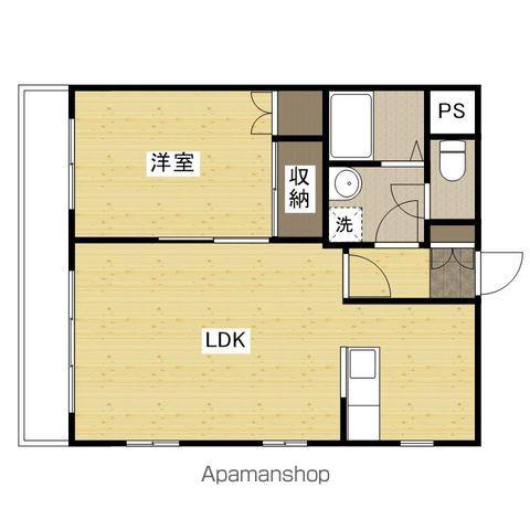 ソレイユ高陽Ⅱ(1LDK/4階)の間取り写真