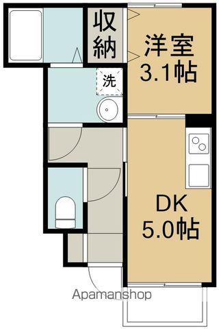 コンフォール萩野町Ⅱ(1DK/1階)の間取り写真