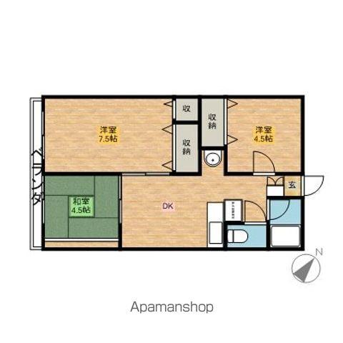 YOハイム3(3DK/2階)の間取り写真