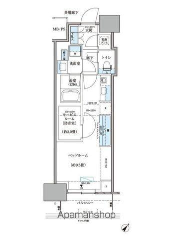 パークアクシス豊洲キャナル(ワンルーム/4階)の間取り写真