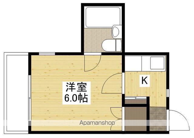 エステート中広(1K/4階)の間取り写真