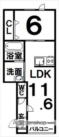 根室本線 帯広駅 バス乗車時間:15分 東2条24丁目バス停で下車 徒歩8分 3階建 築3年(1LDK/3階)の間取り写真