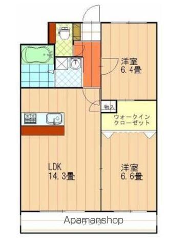 ファインコート(2LDK/5階)の間取り写真