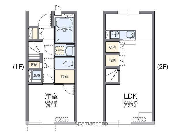 レオネクストSORA(1LDK/1階)の間取り写真