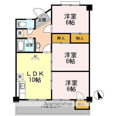 ベルティカル曙(3LDK/4階)の間取り写真