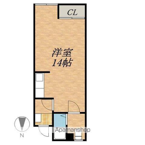 ノースコートⅡ(ワンルーム/2階)の間取り写真