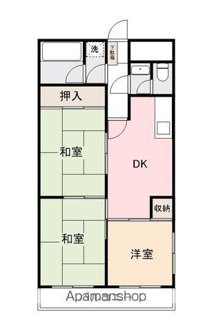 東讃ハイツ(3DK/1階)の間取り写真