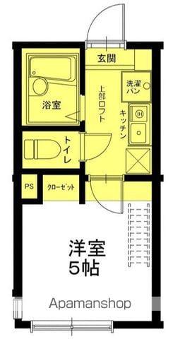 ハマハイツ(1K/1階)の間取り写真