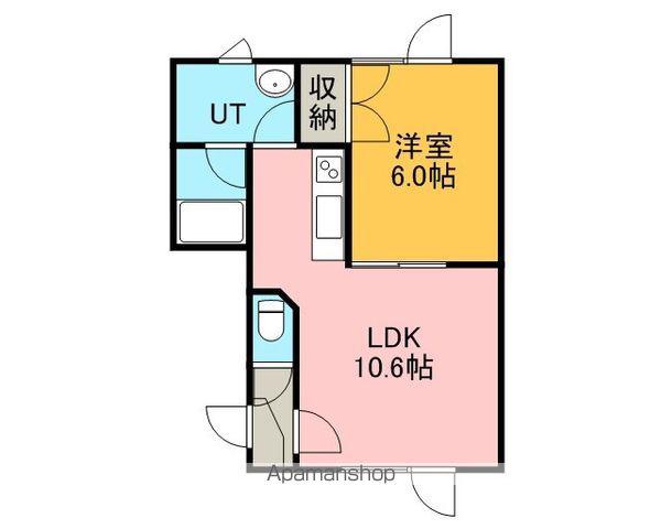 イーストヒル合歓の木壱番館(1LDK/1階)の間取り写真