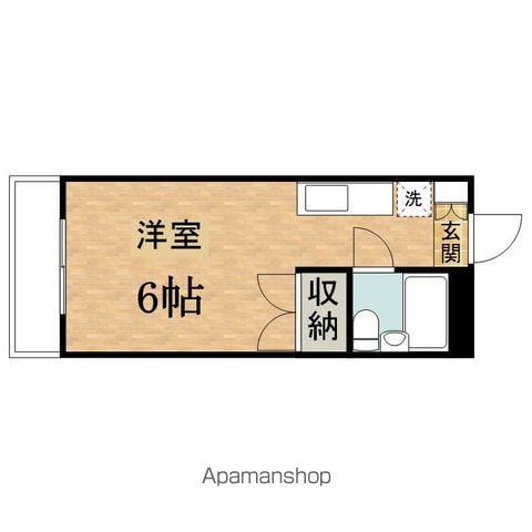 ハイツベルグラント(ワンルーム/2階)の間取り写真