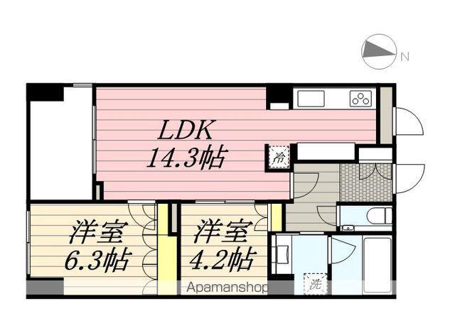 アートフォルム元城(2LDK/3階)の間取り写真