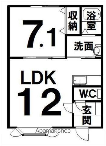 ELFEⅡ(1LDK/2階)の間取り写真