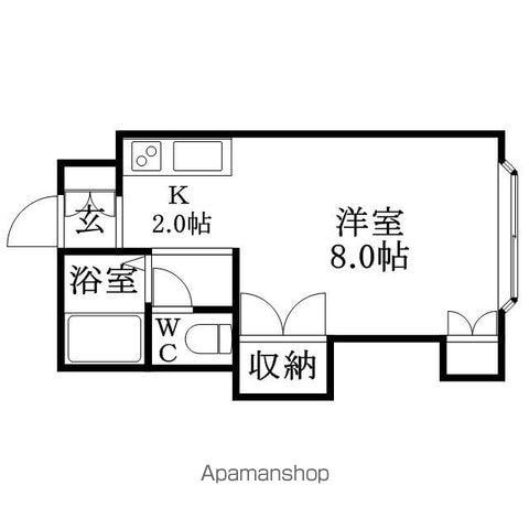 メゾン・ド・EBA菊水(ワンルーム/2階)の間取り写真