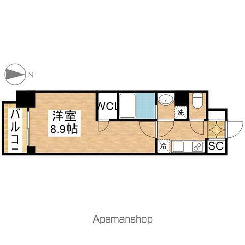 スリーアイランドタワー久屋大通(1K/1階)の間取り写真