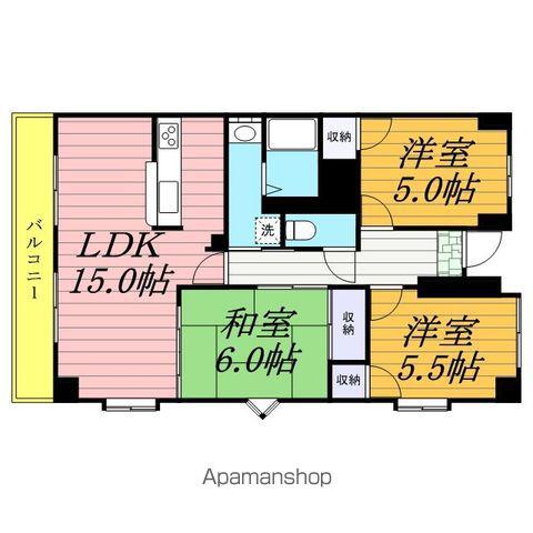 INSURANCE BLDGⅩⅢ(3LDK/5階)の間取り写真