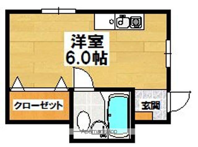 サンセルジュ深井(1K/1階)の間取り写真