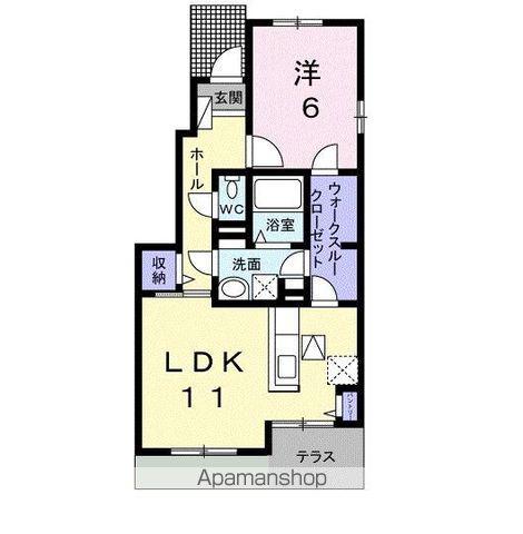 アリストガーデンⅣ(1LDK/1階)の間取り写真