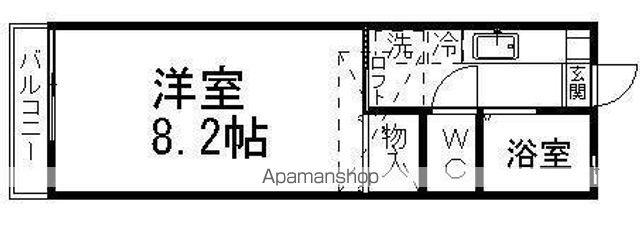 ティエラ早坂(1K/1階)の間取り写真